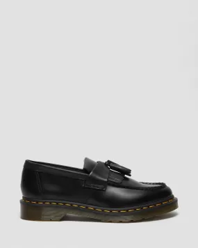 ADRIAN YELLOW STITCH LEATHER TASSEL LOAFERS