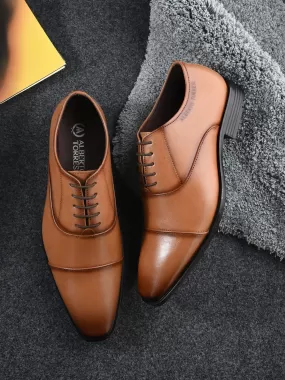 Alberto Torresi Synthetic Tan Laceup Formal Shoes