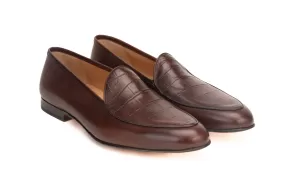 Belgian Loafer with Croc embossed apron