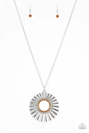 Chicly Centered Brown Necklace - Paparazzi Accessories