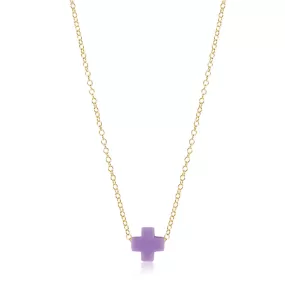 ENewton Purple Signature Cross Purple 16" Necklace