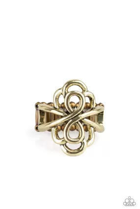 Ever Entwined Brass Ring - Paparazzi Accessories