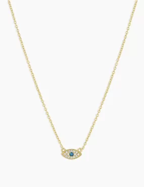 Evil Eye Necklace, Gold Plated