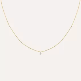 Floating Solitaire Diamond Necklace