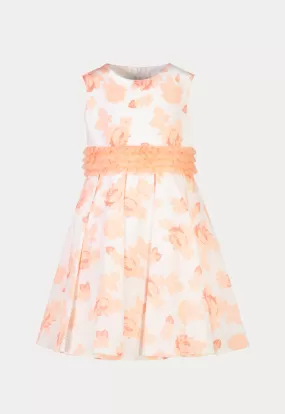 Floral Prints Ruffles Sleeveless Party Dress