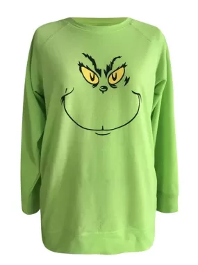 Grinch Print Women Sweatshirt