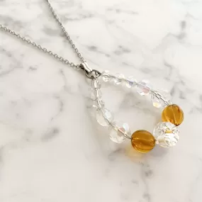 KADEN topaz crystal pendant necklace