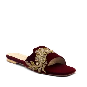 Maroon Ethnic Slipper L00350014