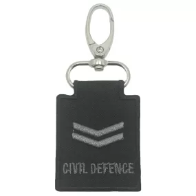 MINI SCDF RANK KEYCHAIN - BLACK FOLIAGE CORPORAL (CPL)