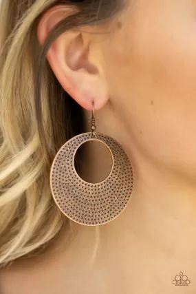 Paparazzi Dotted Delicacy Copper Earring