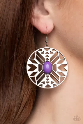 Paparazzi Earring Southwest Walkabout Purple Earring