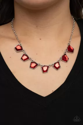 Paparazzi Experimental Edge - Red Short Necklace