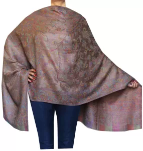 Pure Wool Paisley Shawl Scarves Womens Gift Indian Clothing (80 x 28 inches)