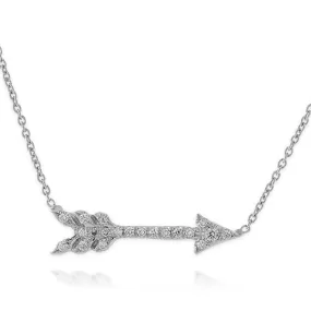 Roberto Coin Tiny Treasures Cupid Arrow Diamond Pendant Necklace