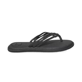 Sanuk Salty Black Flip Flops - Women's