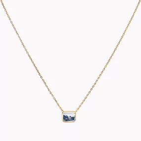 Sapphire & Diamond Shaker Pendant Necklace