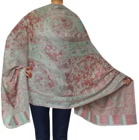 Shawls Paisley Wool Scarf Womens Indian Clothing Gift (84 x 30 inches)