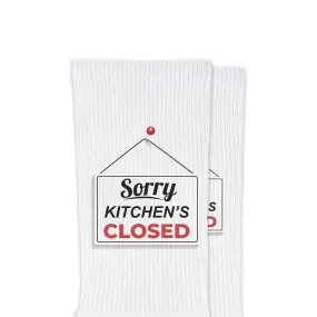 Stay Out of the Kitchen Funny Pickleball Crew Socks