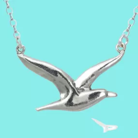 Sterling Silver Necklace for Woman Dove Pendant Israeli Jewelry