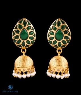 The Prakrit Silver Kundan Jhumkas