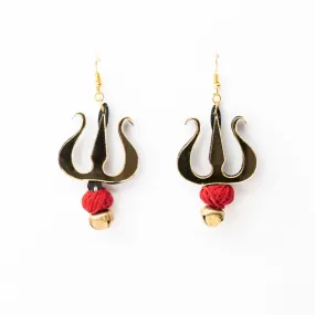 Trishul Hand painted Earring