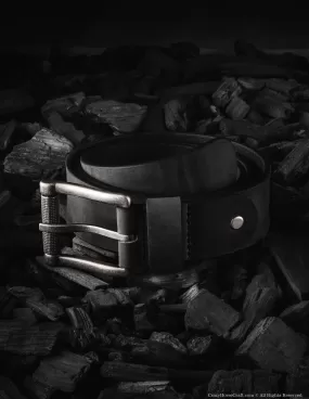 Vegetable Tanned Leather Belt | Carbon Black