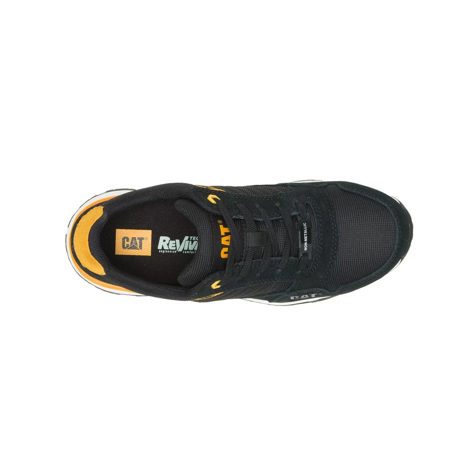 Venward WoMen's Composite-Toe Work Shoes Black/Cat Yellow