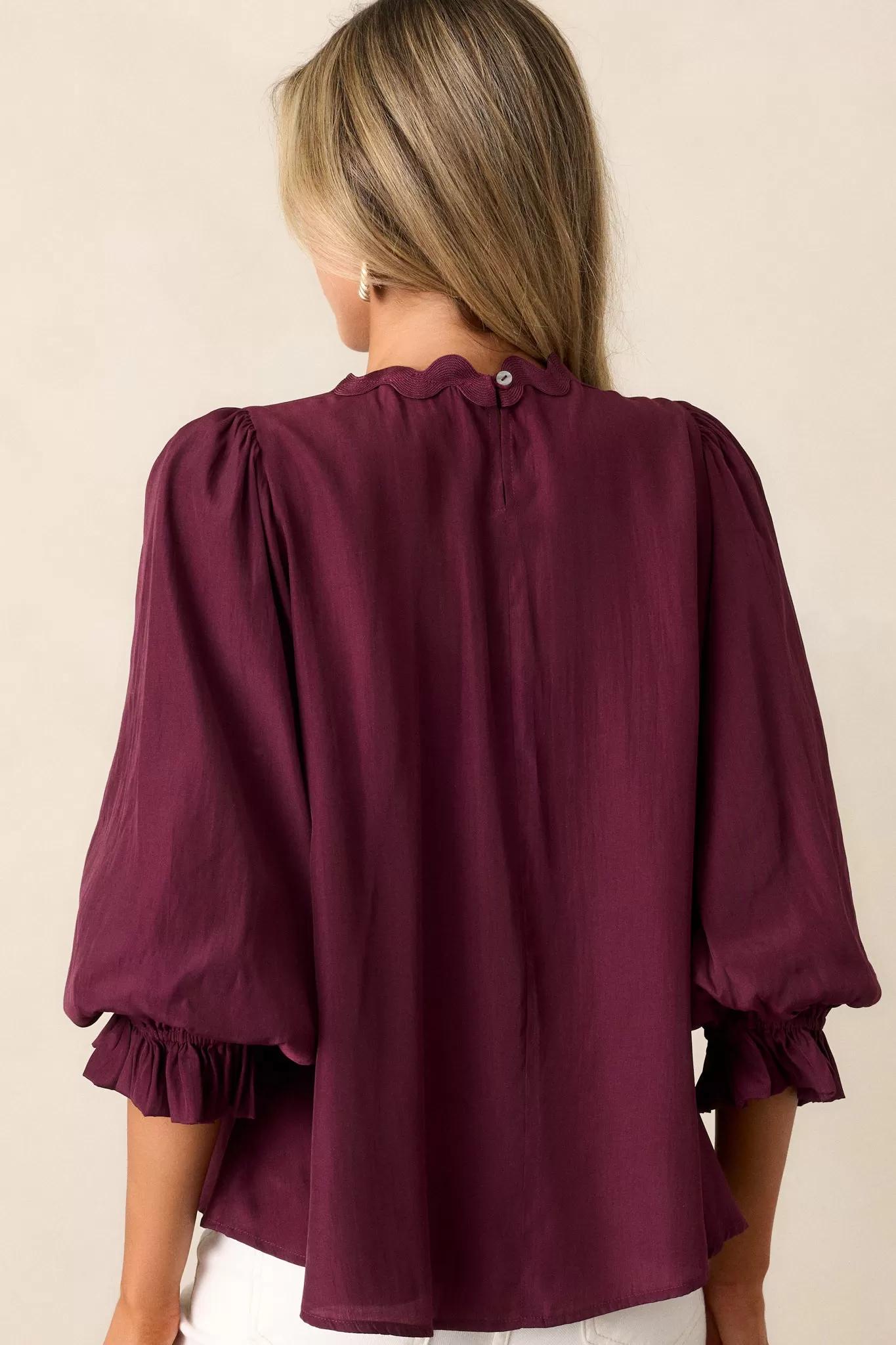 Windswept Wishes Dark Sangria Blouse