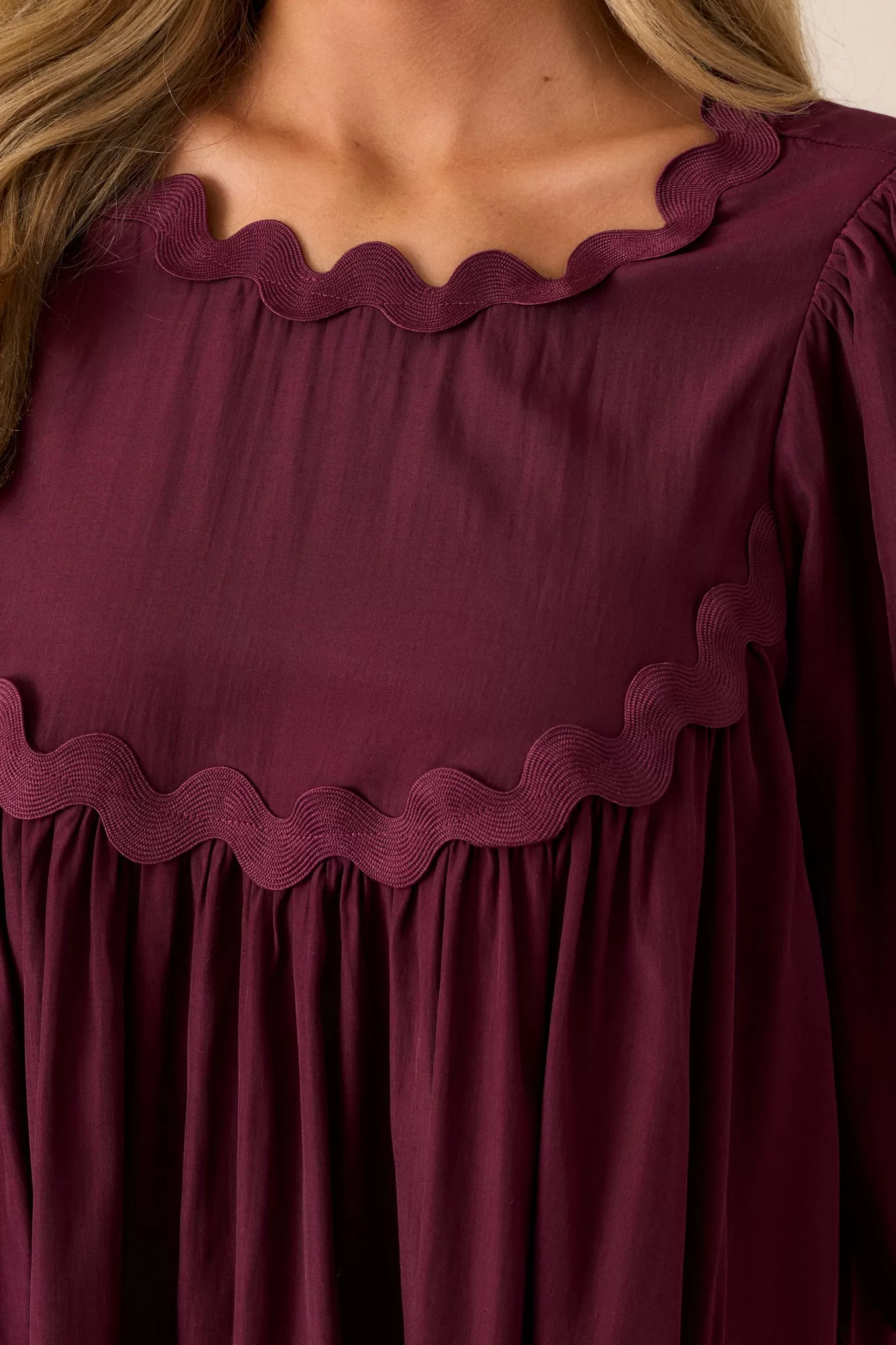 Windswept Wishes Dark Sangria Blouse