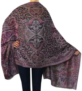 Womens Paisley Wool Scarf Shawl Indian Clothing (84 x 30 inches)