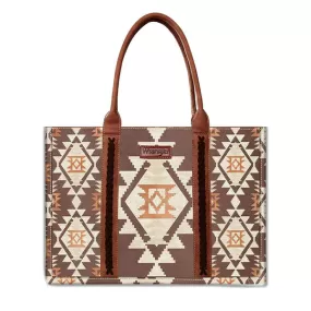 Wrangler Southwestern Canvas Tote | Dark Brown - Large