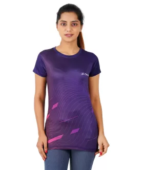 ZAKPRO Sports Tees for Women (Purple Wave)